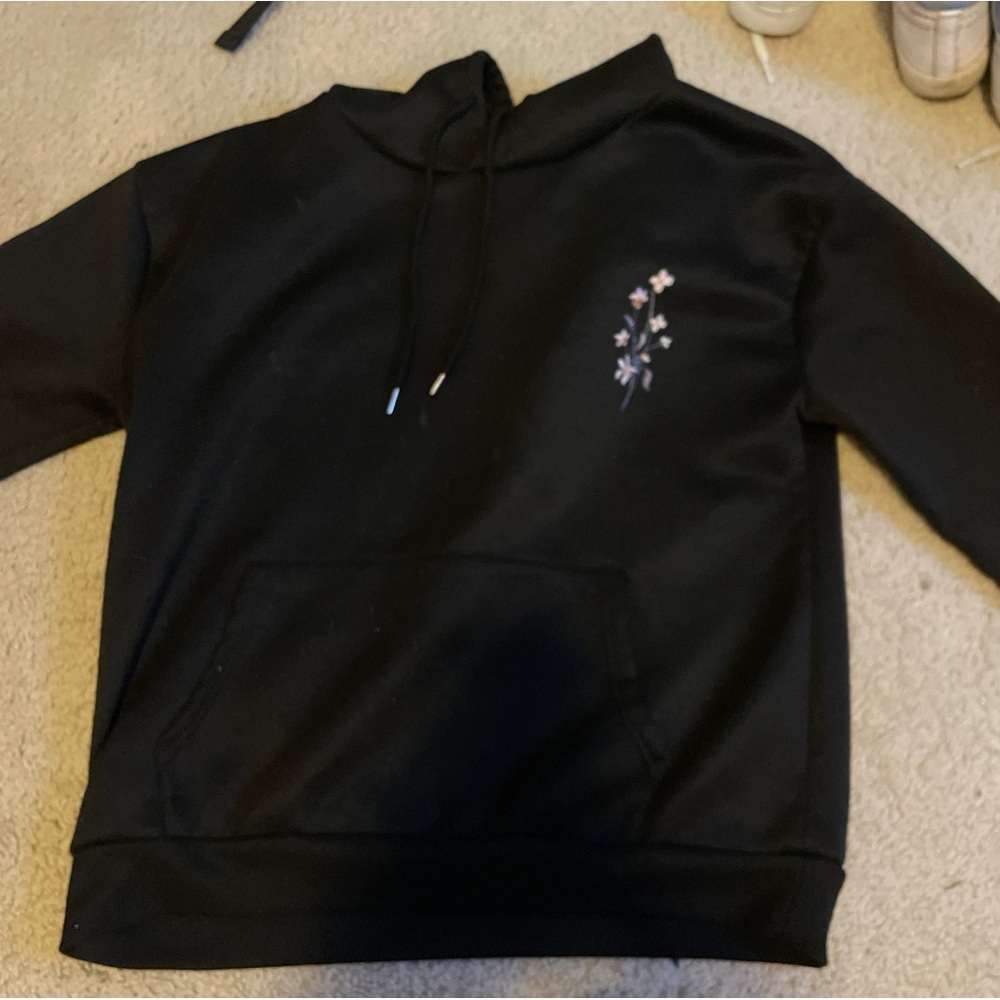 Black flower sweatshirt
